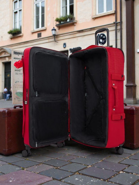 Kipling Spontaneous L Μεγάλη Βαλίτσα Ταξιδίου Ruby Red με 4 Ρόδες Ύψους 78εκ.
