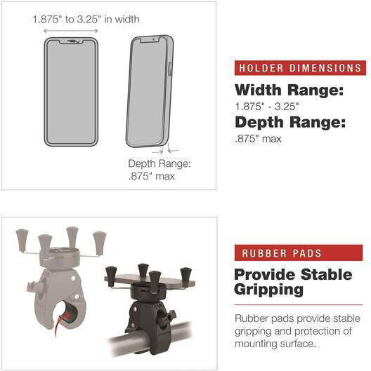 Ram Mounts Ram X-grip Нископрофилен Среден Tough-claw Многоцветна Стойка За Телефон