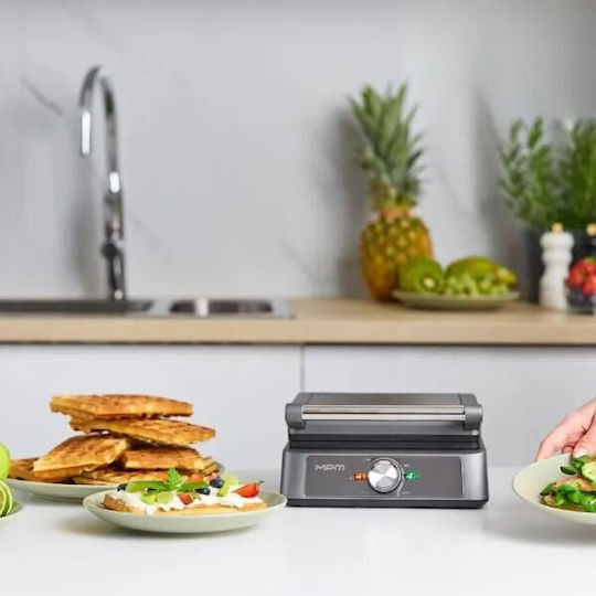 MPM Aparat Vafe Pentru Vafe Rectangulare 2 Compartimente 1900W