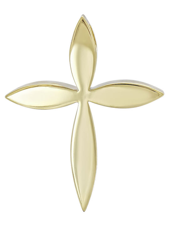 Kiriakos Gofas Women's Gold Cross 14K Double Sided Without Chain