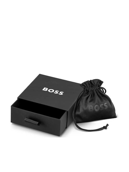 Boss Double Necklace Gold Plated Steel with Zircon