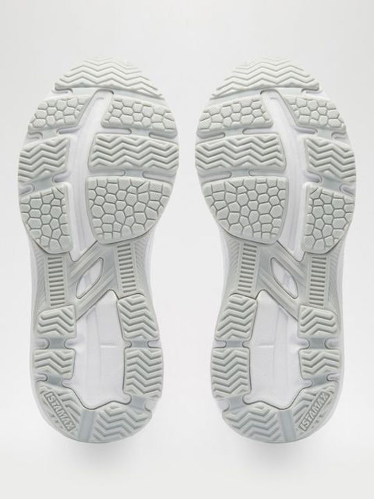Kids Sports Shoes Running with Hoop & Loop Closure White