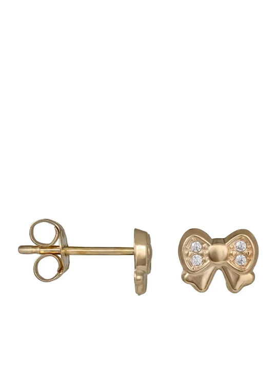 Vergoldete Nieten mit Steinen aus 9K Gold Vergoldete Nieten mit Steinen aus 9K Gold