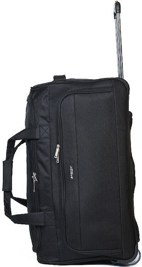 Airtex Paris Sack Voyage 43lt Black with Wheels Fabric Length 53cm Width 28cm Height 29cm