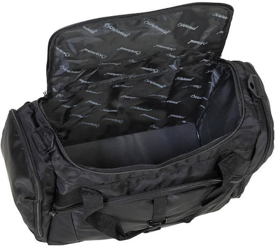 Diplomat Sacramento Sack Voyage Back 40lt Black with Wheels Fabric L50xW20xH40cm