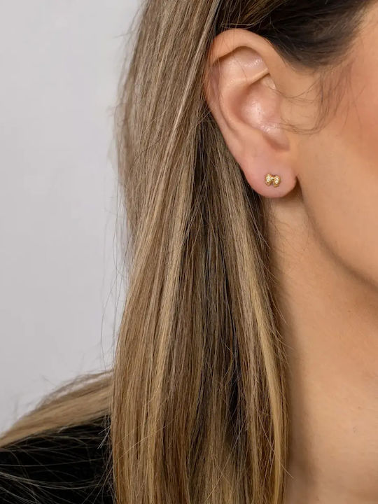 Kids Earrings Studs with Stones from 9K Gold