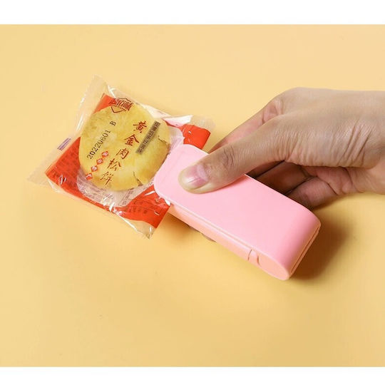 Mini Sigilator de Pungi cu Baterie Alista Home Sigilare Termică Spate Magnetic Portabil 9.7x3 Cm Roz