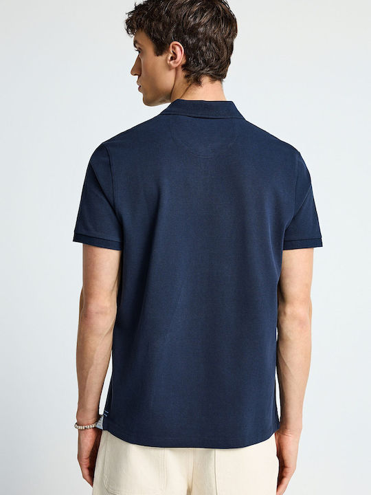 Polo Short Sleeve Navy Blouse