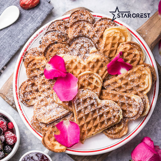 Starcrest Waffle Maker For Heart Waffles 1200W