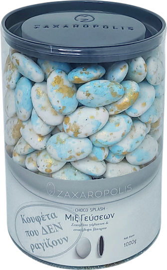 Zaxaropolis Jordan Mandeln Choco Splash im Standard-Form mit Schokoladengeschmack Hellblau 1000gr