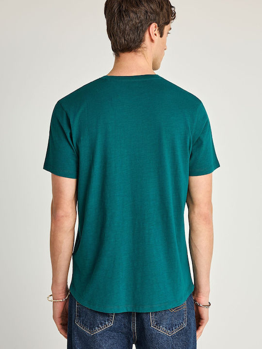 T-shirt Πετρόλ