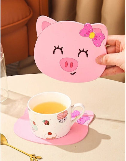 Alista Home Σουβέρ Πλαστικό Ροζ 15.5x15.5cm