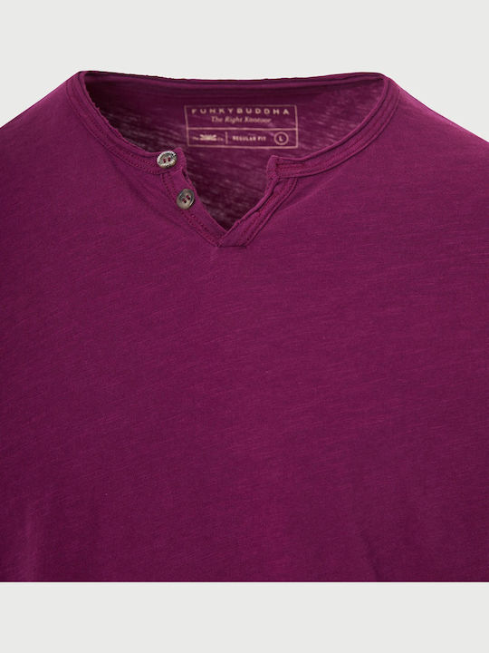 Funky Buddha T-shirt Μωβ Funky Buddha T-shirt Μωβ