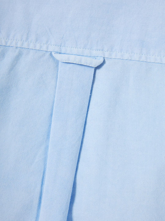 Long Sleeve Cotton Shirt in Regular Fit Blue