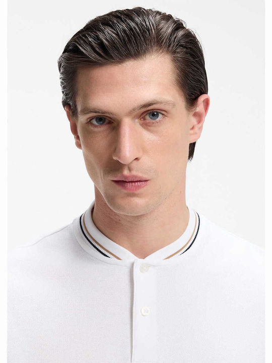 Kurzarm Herrenbluse Weiß