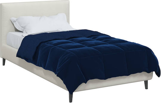 vidaXL Плик За Завивка Единичен 155x220 Тъмносин