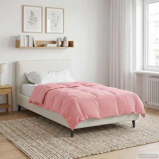 vidaXL Παπλωματοθήκη Μονή 135x200 Ροζ
