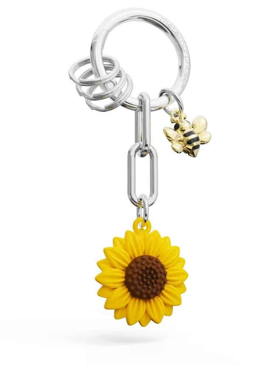 Metalmorphose Mtm388-01 Keychain Keyholder Bag Charm Nature Collection Sunflower Bee