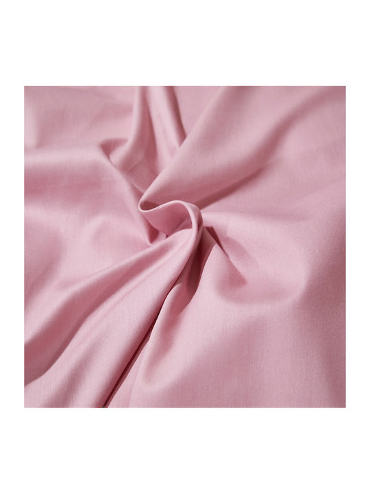 Cotton Single Duvet Cover Set 160x240cm 1 Pillowcase & 1 Bed Sheet Pink