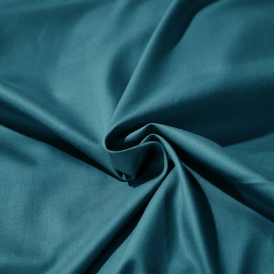 Σετ Παπλωματοθήκη Βαμβακέρή Μονή 160x240cm 1 Μαξιλαροθήκη & 1 Σεντόνι Τιρκουάζ