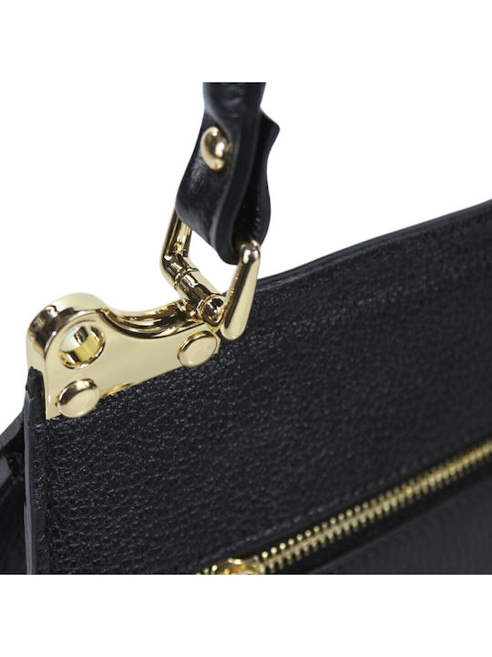Leather Women's Tote Handbag Black