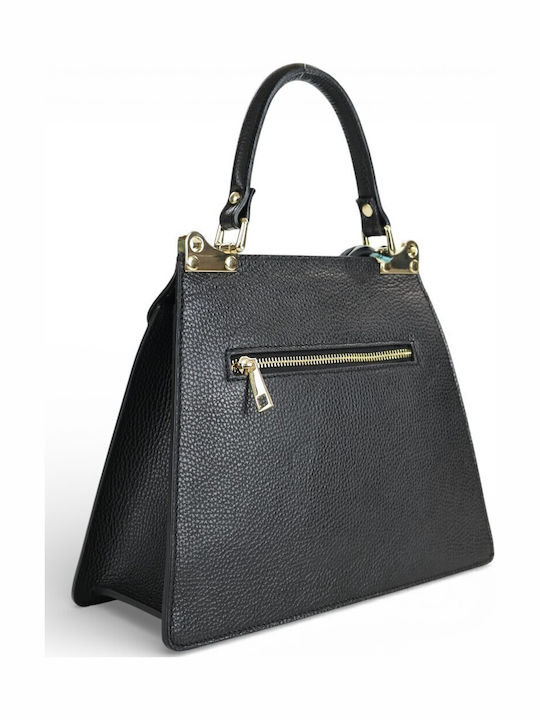 Leather Women's Tote Handbag Black