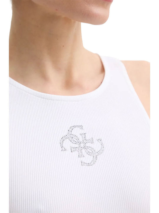 Women's Sleeveless White Blouse