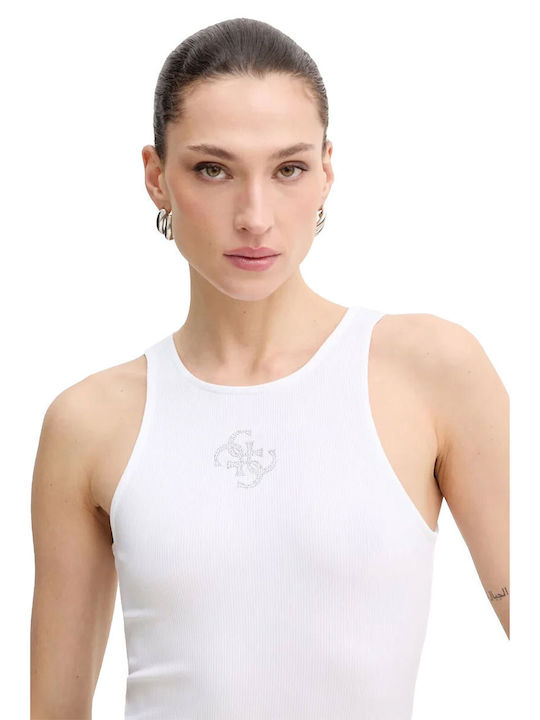 Women's Sleeveless White Blouse