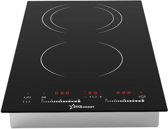 Starcrest Domino Ceramic Autonomous Cooktop With Lock Mode 52x30cm SEH-32S8