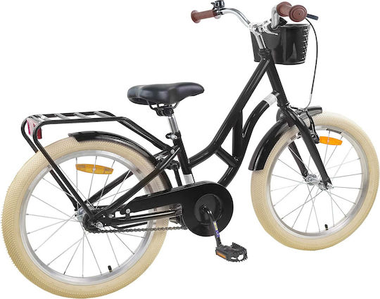 vidaXL Bicicletă Copii De Oraș 24" Neagră