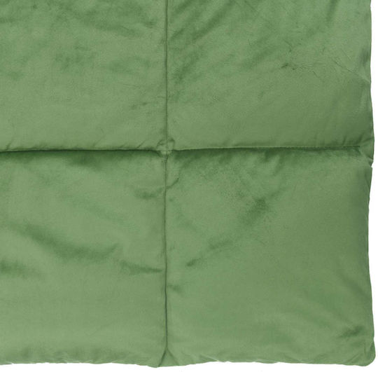 vidaXL Velvet Sofa Blanket 135x220cm Green