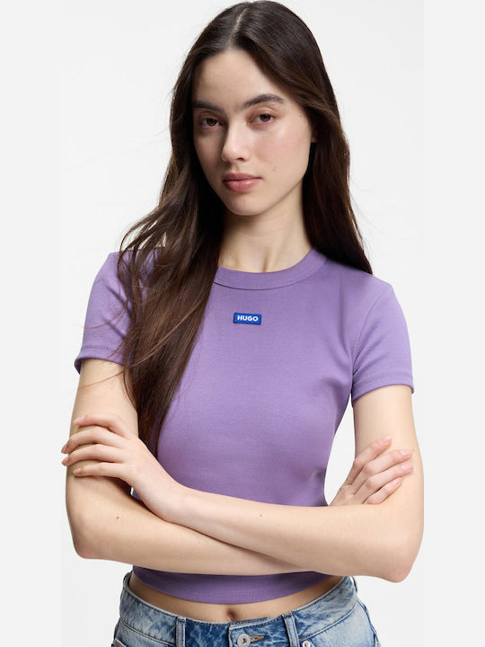 Damen Bluse Baumwolle Lila