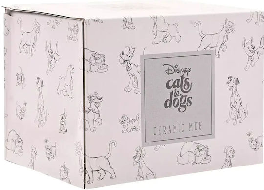 Cats + Dogs Ceramic Mug 350ml