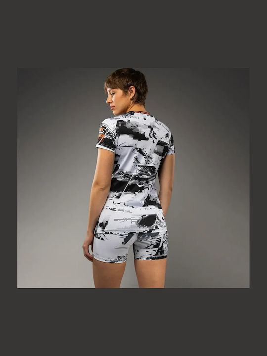 Venum Women's Short Sleeve Martial Arts Shirt VNMUFC-00445-108 for MMA White
