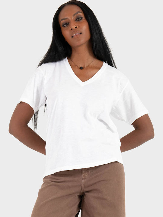 Dha Damen T-Shirt Weiß