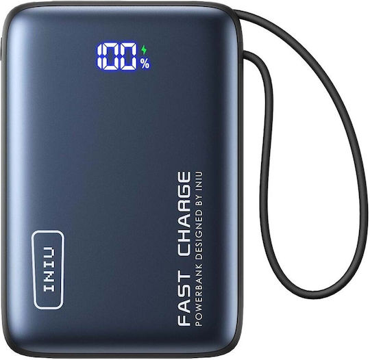 Iniu Power Bank 20000mAh 65W with USB-A Port and USB-C Port Black