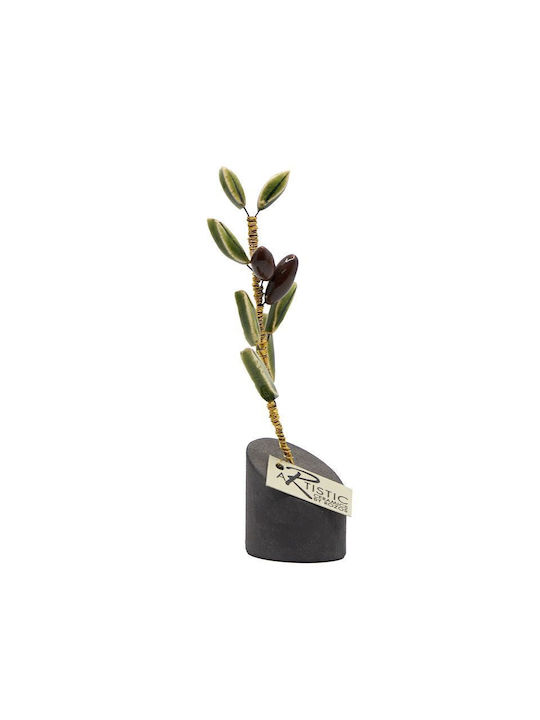 Rozos Ceramics 17-947 Επιτραπέζια Χειροποίητη Κεραμική Διακοσμητική Ελιά 4χ12