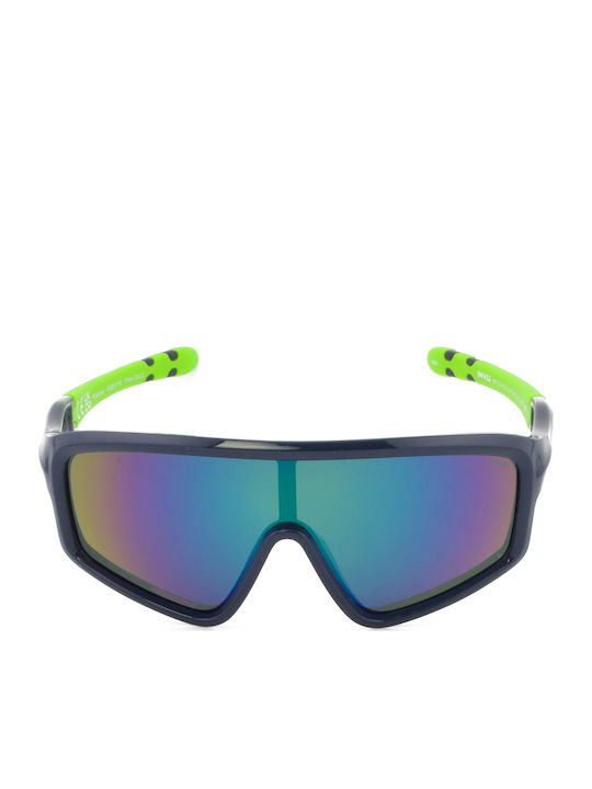 Invu Athletic Kids Sunglasses with Polarized Mirror Lens Blue for 4-7 Years