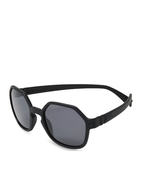 KiETLA Unbreakable Geometric Kids Sunglasses with Polarized Lens Black for 6-12 Years