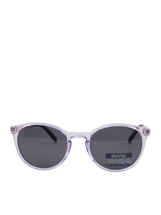 Invu Round Kids Sunglasses with Polarized Lenses Purple for 4-7 Years