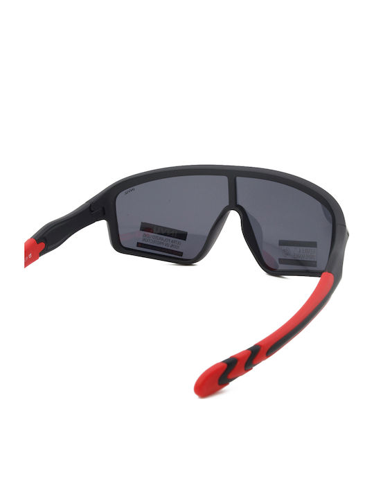 Invu Αθλητικά Παιδικά Γυαλιά Ηλίου με Polarized Φακό Μαύρα για 4-7 Ετών
