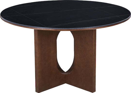 Küchentisch mit Marmor Oberflächen Schwarz Marmor 130x130x75cm