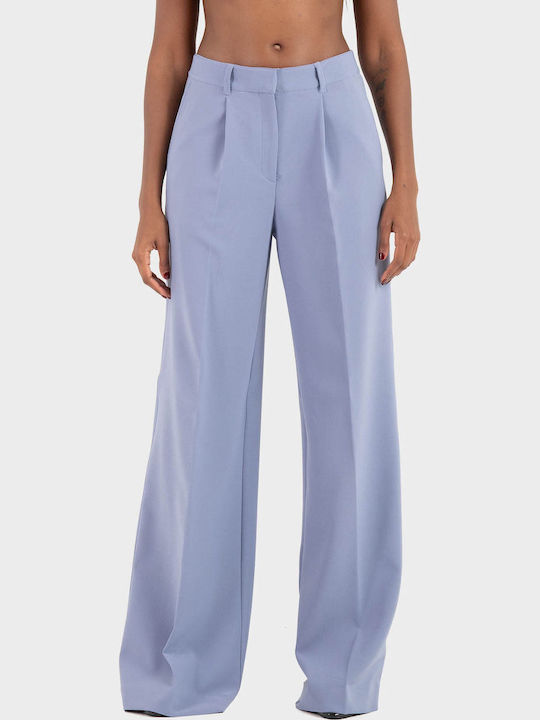 Damen Stoffhose Hellblau