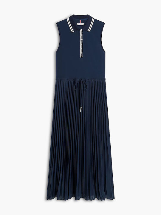 1985 Καλοκαιρινό Midi Σεμιζιέ Φόρεμα Dark Blue