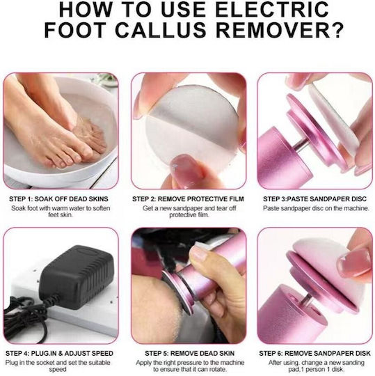 Electric Callus and Hard Skin Remover Device 60 Replacement Discs Gh-99