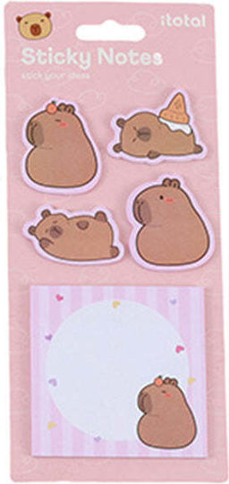 I-total Самозалепващи Листчета Sticky Notes Capybara Розови
