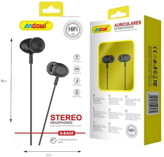 Andowl Ενσύρματα Ακουστικά Aux 3.5mm Ea08 Earphone