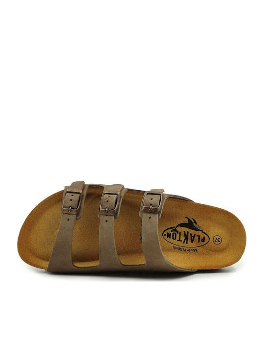 Nobuck Leather Women's Anatomic Sandals Khaki