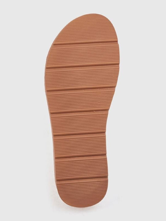Damen Flache Sandalen Beigen