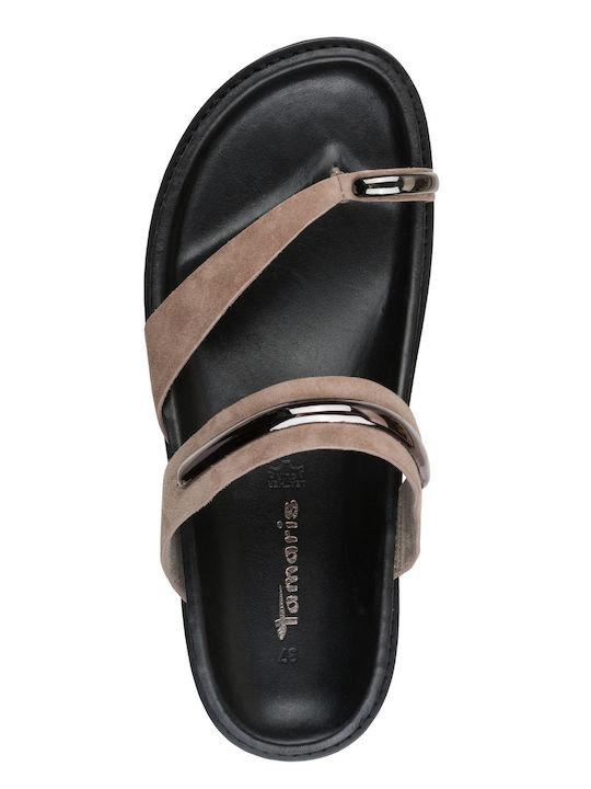 Leather Women's Sandals Beige